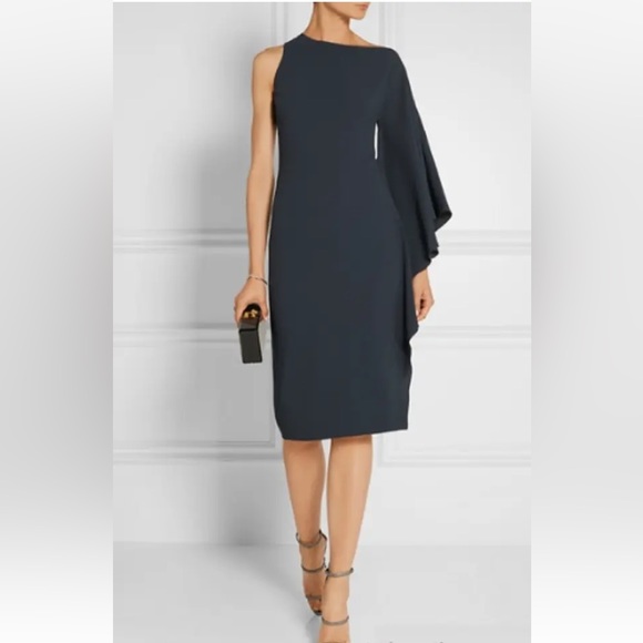 Cushnie Dresses & Skirts - Cushnie Et Ochs teal stretch cady flared sleeve dress